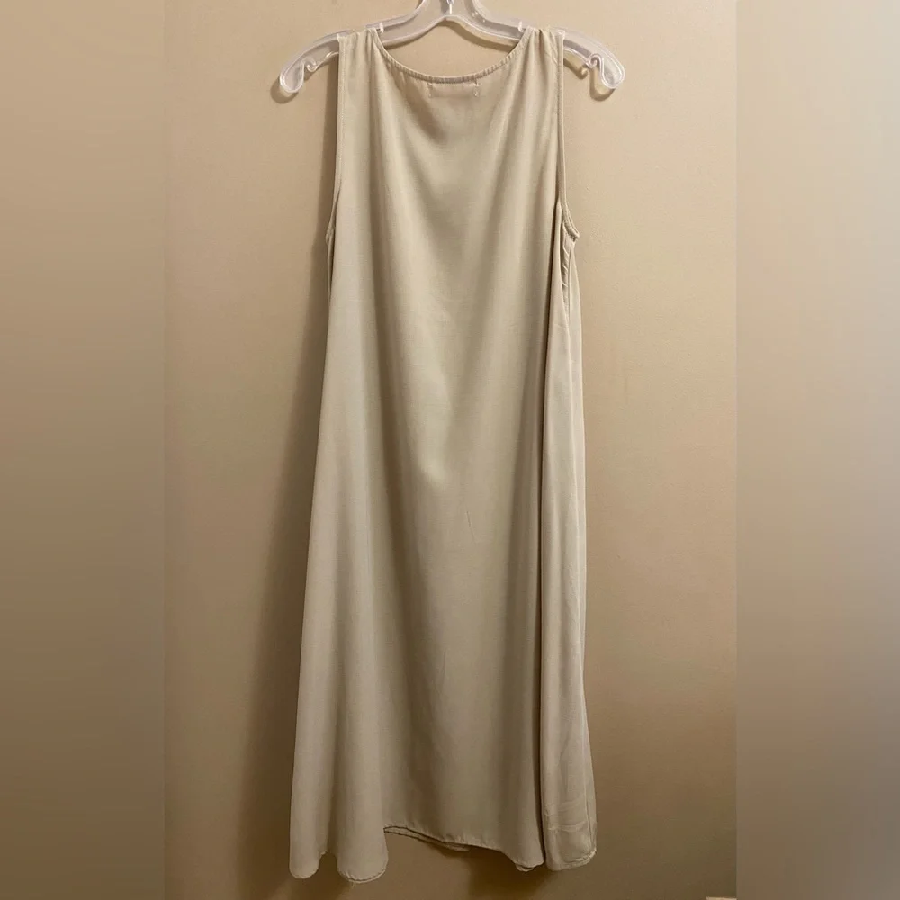 Oak + Fort Tan Beige Sleeveless Midi Dress - Picture 11 of 11